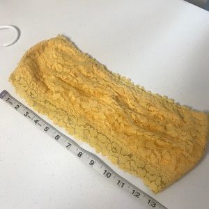 Yellow Bandeau/ Bra Crop Top